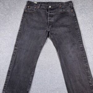 Levi's 501 '93 Straight Leg Jeans Mens 40x30 Black Denim Premium Button Fly